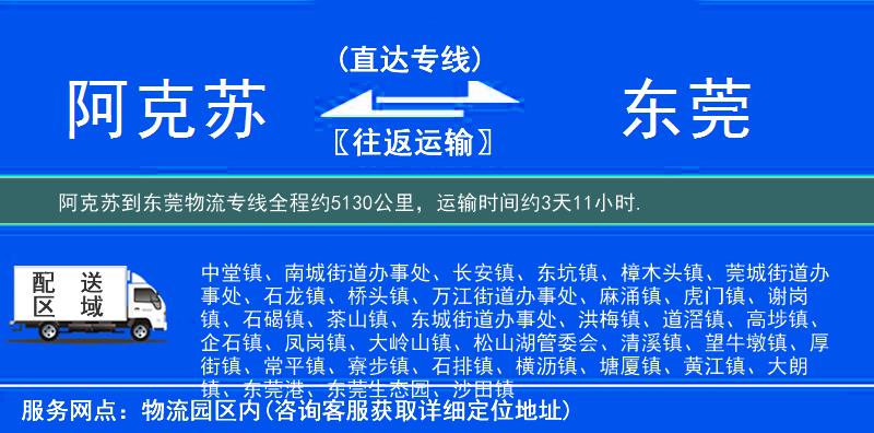 阿克蘇到物流專線
