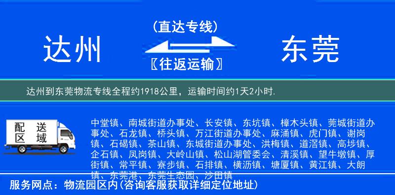 達(dá)州到物流專線
