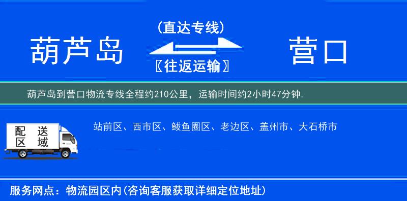 葫蘆島到物流專(zhuān)線(xiàn)