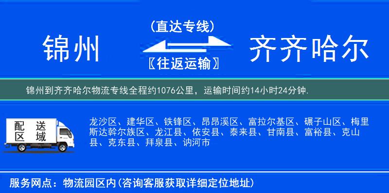 錦州到物流專(zhuān)線