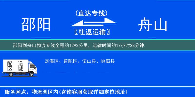 邵陽到物流專線