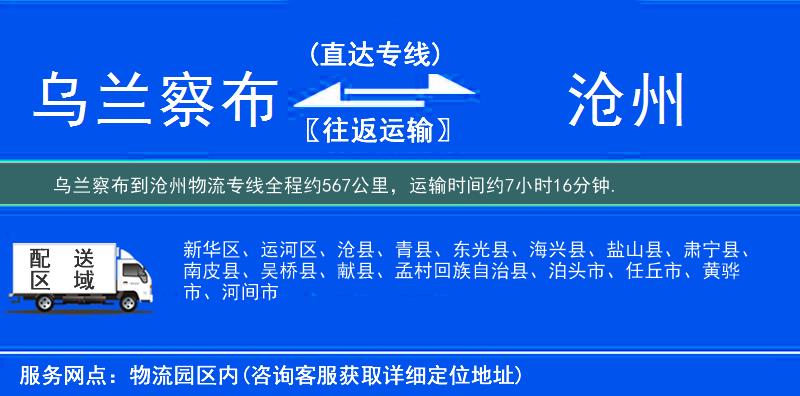 烏蘭察布到物流專(zhuān)線